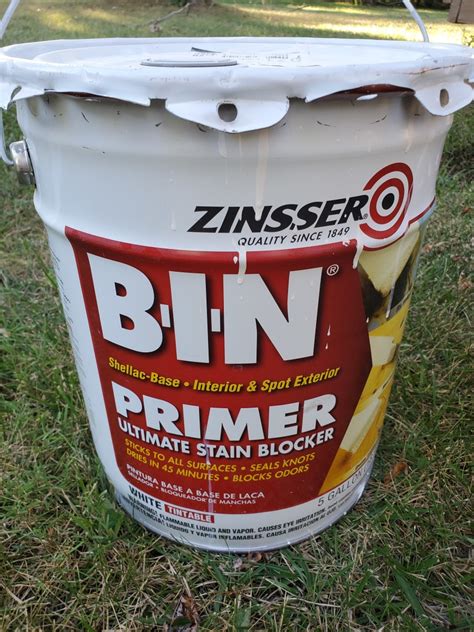 A strong solvent-based coating should be applied before primer-freezing. . Zinsser bin primer how many coats